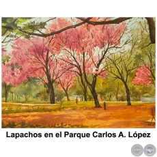 Lapachos en el Parque Carlos A. López - Obra de Emili Aparici